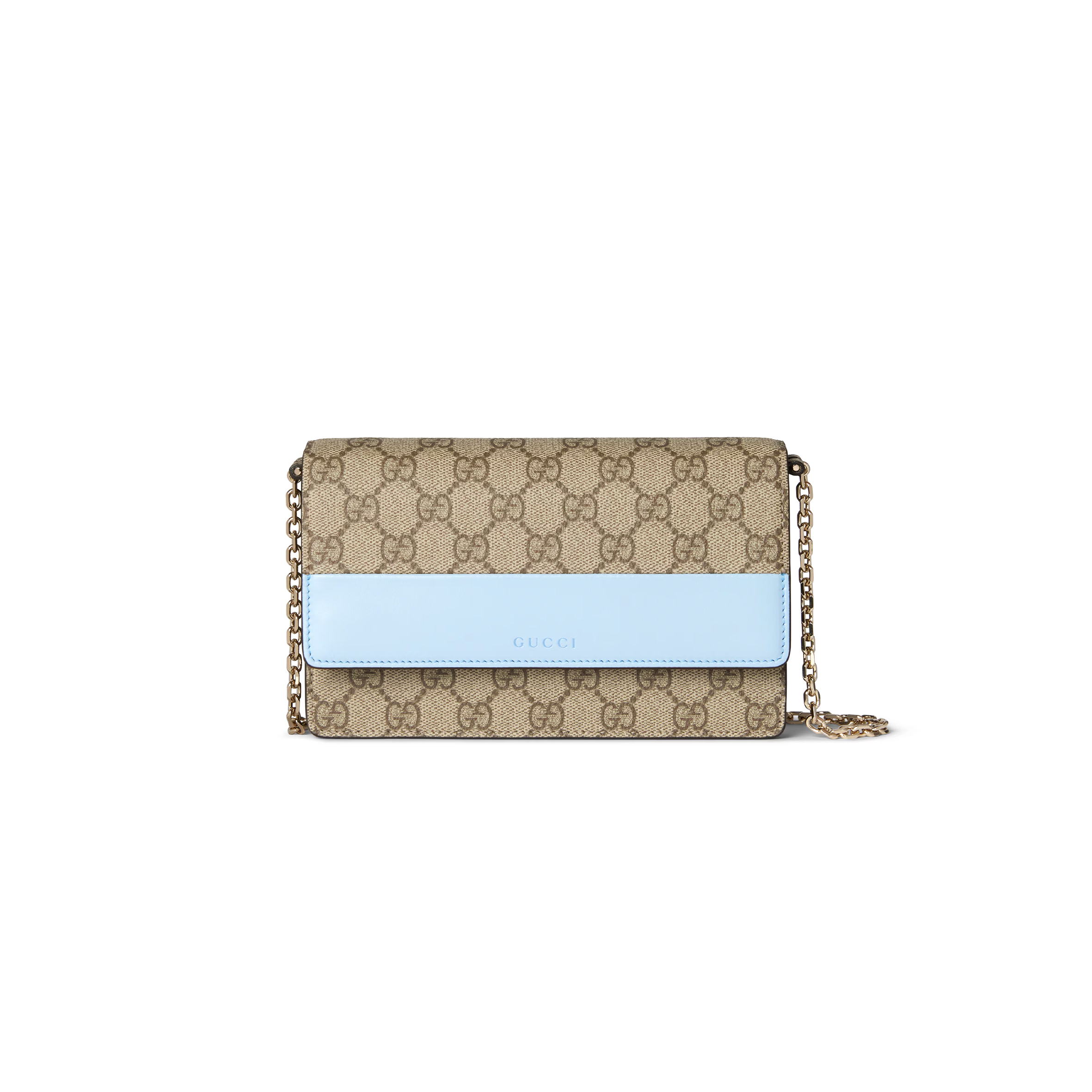 G*u*i gg emblem wallet on chain ‎838151 (20*13*4cm)